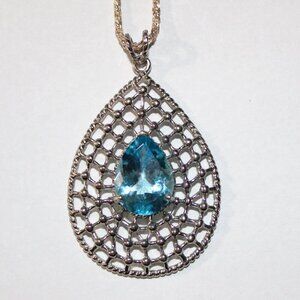 Sterling Silver Topaz Necklace